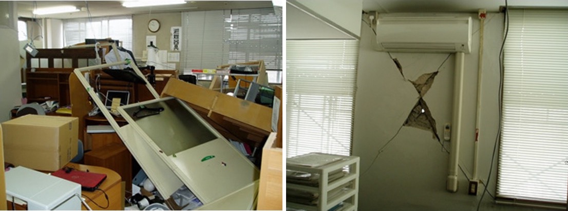 東日本大震災による歯学研究科の建物被害